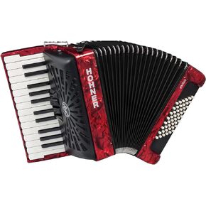 Hohner Bravo II 48 Chromatic Piano Key Accordion (Red)