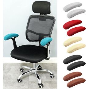 GEZICHTA Chair Arm Pad Covers Overs,Elasticity Office Computer Chair Arm Slipcover,Removable Washable Office Chair Armrest Covers Pads for Swivel Office Gaming Chair Wheelchair,Black