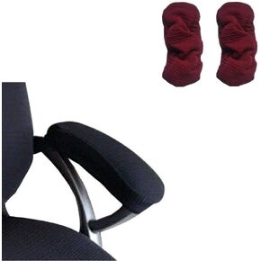 Isccdy Chair Arm Pad Covers Overs,Removable Washable Office Chair Armrest Covers Pads (#Black)