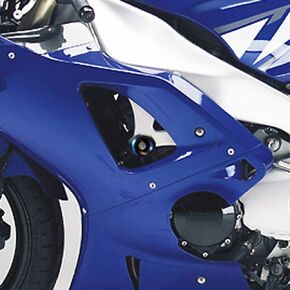 Shogun Yamaha R1 YZF-R1 2002 2003 Black No Cut Frame Sliders - 750-6119 - MADE IN THE USA