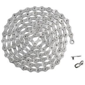 Bike Chain, 9 Speed Bike Chain 1/2 x 11/128 inch, 116 Links, Mountain Bike Chain, Single Speed Bike Chain for Road Mountain Racing Cycling(9 Speed Chan, 1 Set)