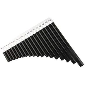 Wind Melody 18 Pipes Eco-friendly Resin C tone Pan Flute for Beginner, Easy Learning (White and Dark Brown)…