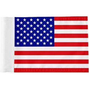 Standard Golf Flag Double Side American Golf Pin Flag Practic Putting Green Golf Flag For Backyard Garden Double-Sewn 600D Nylon Miniature Pin Flag (8"x6")