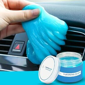 Slime World Car Cleaning Gel Universal Detailing Kit Automotive Dust Car Crevice Cleaner Slime Auto Air Vent Interior Detail Removal for Car Putty Cleaning Keyboard Cleaner Car Accessories Blue