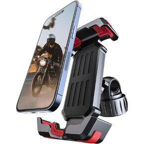 Bike Phone Holder Mount, [Upgraded 5S Quick Install] [7.2 in Big Phone Case Friendly] Adjustable Motorcycle Phone Mount Universal Handlebar Fit for ATV, Scooters, Strollers, for 4.7"-7" Smartphones
