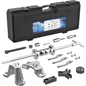 CARVALAX 9-Way Slide Hammer Puller Set, Front Wheel Hub Bearing & Rear Wheel Axle Remover Puller Set, 18PCS Tool Kit for Dents and Dings Repair with Black Carry Box