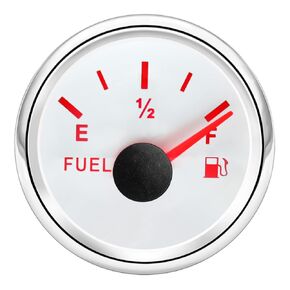 ARTILAURA 0-90 ohm Fuel Gauge Marine Fuel Gauge Boat Fuel Level Gauge Gas Fuel Tank Meter Gauge for Universal AUTO Car Boat Truck Vehicle RV