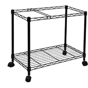 Oceanstar Portable 1-Tier Metal Rolling File Cart, Black,24 in