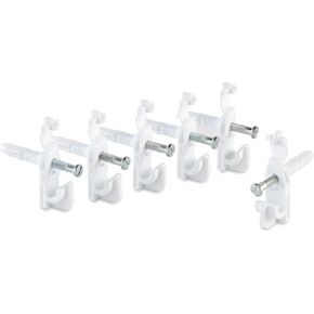 Rubbermaid FG3D69LWWHT White Direct Mount Back Clips 6 Count