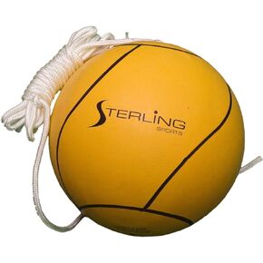 STERLING Sports Full Size Tetherball with Rope Set Neon Collection for Kids Outdoor Backyard Replacement Ball, Yellow