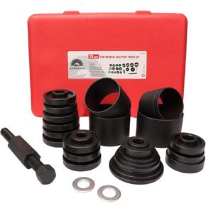 SAWSAVVY Wheel Bearing Press Kit for Front Wheel Drive Bearing Removal & Installation, 24pc Wheel Bearing Puller Tool Set with Sliding Screws Universal Bushings Sleeves Storage Case in Kuwait