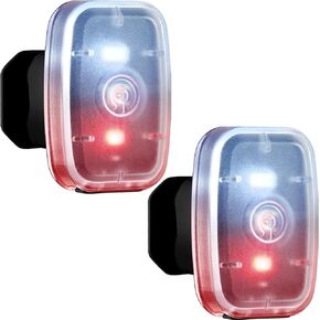 LED Safety Running Lights for Runners USB Rechargeable Bike Rear Tail Light Clip on Strobe Running Lights with 5 Lighting Modes Blinking Walking Dog Lights for Night Cycling Hiking Kid Pet