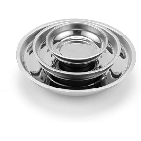 Mayouko 3-Piece Round Magnetic Trays Set, 3" 4" 6", Trays Tool Holder for Screws and Tools