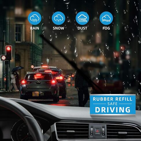 إعادة ملء شفرة الممسحة، إعادة تعبئة ممسحة 28 بوصة 6 مم مناسبة لـ Tesla Y 2020-2023، مناسبة لـ Civic 2022 2023 استبدال المعدات الأصلية ممسحة الزجاج الأمامي عبوات 4 قطع in Kuwait