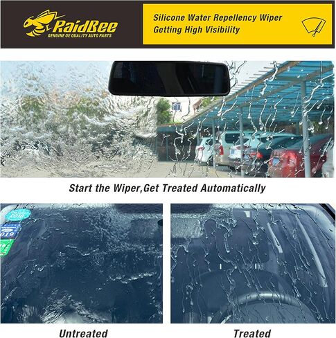 4PC Silicone Wiper Blade Refill,Adjustable Universal Replacement Wiper Blade Refill Replacement for Tesla,Toyota,Hyundai,Honda Front & Rear Windshield Wiper Baldes (20") in Kuwait