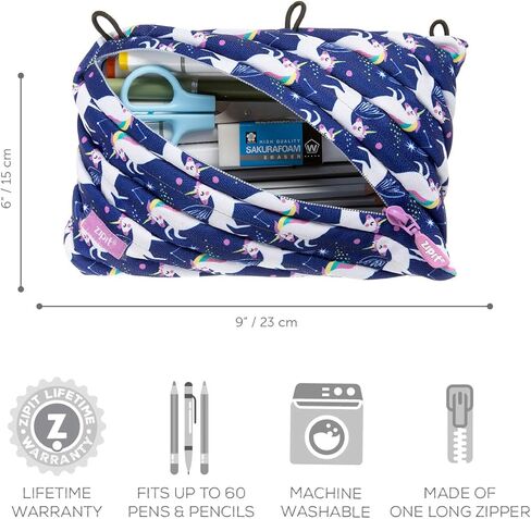 ZIPIT Camo Pencil Case for Boys | 3-Ring Binder Pencil Pouch | Large Capacity Pencil Pouch for School (Camo Green) in Kuwait