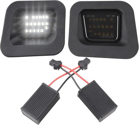 ضوء علامة لوحة ترخيص LED كامل مطور متوافق مع شاحنة بيك اب 2003-2018 دودج رام 1500 2500 3500، عدسة دخان، 6000 ك أبيض، استبدال مجموعة مصابيح العلامة قطعتين in Kuwait