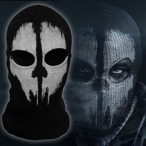 Takashi 2 Hole Balaclava Ghost Skull Face Mask Bike Motorcycle Helmet Hood Ski Sport Neck Face Mask Halloween Horror Call of Duty in Saudi Arabia