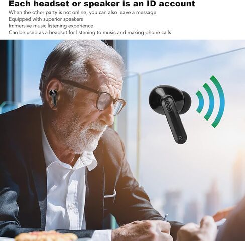 Y113 Language Translator Earbuds, Supports 144 Languages Online Offline Instant Voice Translator Device with APP for iOS for Android, Simultaneous Translation Bluetooth 5.1 in Saudi Arabia