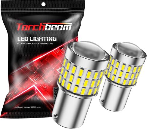 Torchbeam 1156 LED Bulb White Super Bright, 1141 1003 BA15S 7506 7507 P21W LED Bulbs with Projector Replacement for Reverse Backup Parking Tail Brake DRL Turn Signal Light, Pack of 2 in Saudi Arabia