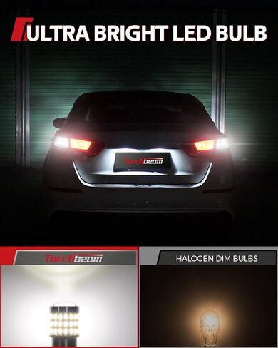 Torchbeam 1156 LED Bulb White Super Bright, 1141 1003 BA15S 7506 7507 P21W LED Bulbs with Projector Replacement for Reverse Backup Parking Tail Brake DRL Turn Signal Light, Pack of 2 in Saudi Arabia