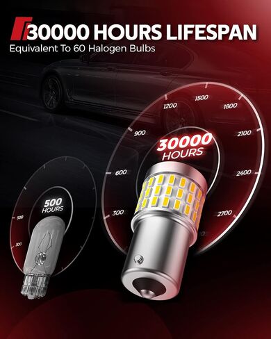 Torchbeam 1156 LED Bulb White Super Bright, 1141 1003 BA15S 7506 7507 P21W LED Bulbs with Projector Replacement for Reverse Backup Parking Tail Brake DRL Turn Signal Light, Pack of 2 in Saudi Arabia