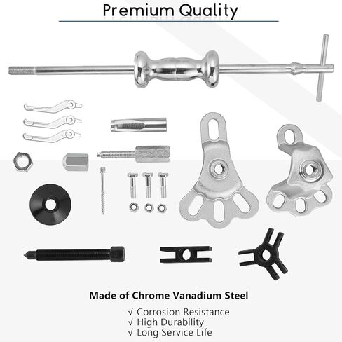 DASBET Slide Hammer Puller Set 19PCS Wheel Bearing Removal Tool w/Slide Hammer Attachments – Wheel Hub Puller Dent Repair Kit in Saudi Arabia
