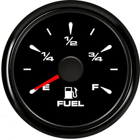 مقياس الوقود البحري 240-33ohm 0-190ohm 240-30ohm 0-180ohm 10-180ohm مقاوم للماء خزان الوقود الغاز قياس مع 8 ألوان الخلفية للدراجات النارية قارب سيارة شاحنة مركبة 9-32 فولت (أسود) in Saudi Arabia