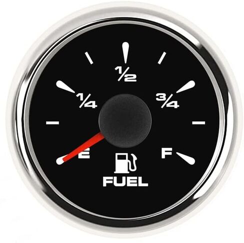 مقياس الوقود البحري 240-33ohm 0-190ohm 240-30ohm 0-180ohm 10-180ohm مقاوم للماء خزان الوقود الغاز قياس مع 8 ألوان الخلفية للدراجات النارية قارب سيارة شاحنة مركبة 9-32 فولت (أسود) in Saudi Arabia