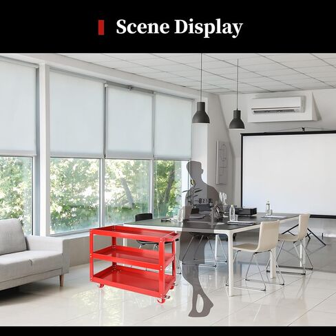 عربة أدوات رفوف LCyindu ذات 3 طبقات، عربة دوارة، عربة مرافق، تحمل ما يصل إلى 330 رطلاً، 30 * 28 * 14 عربة أدوات شديدة التحمل، حمراء، مناسبة للمستودعات والمكاتب والمرائب والحدائق، إلخ in Kuwait