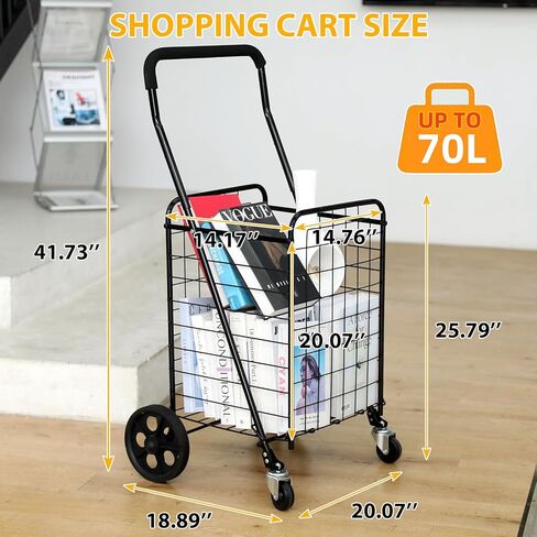 Handy Laundry Shopping Cart Liner, 14.7" X 13.2" X 20" Square Bottom, Fits Standard Shopping Cart, Cover and Adjustable Straps for Easy Secure Attachment, Made from Waterproof Material, Black in Kuwait