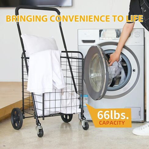 Handy Laundry Shopping Cart Liner, 14.7" X 13.2" X 20" Square Bottom, Fits Standard Shopping Cart, Cover and Adjustable Straps for Easy Secure Attachment, Made from Waterproof Material, Black in Kuwait