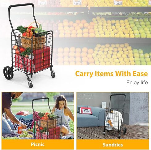 Handy Laundry Shopping Cart Liner, 14.7" X 13.2" X 20" Square Bottom, Fits Standard Shopping Cart, Cover and Adjustable Straps for Easy Secure Attachment, Made from Waterproof Material, Black in Kuwait