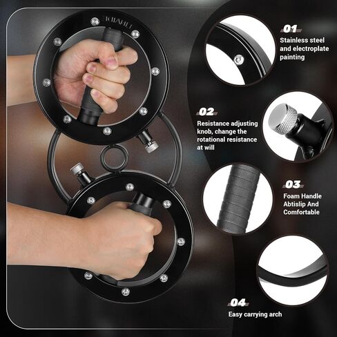 12 Pounds Multifunctional Spinning Burn Rotator Machine for Hand and Forearm Trainer ,Shoulder Workout Equipment for Men and Women, 360 Degree Rotating Grips, Resistance Adjustable Rotator Machine in Saudi Arabia