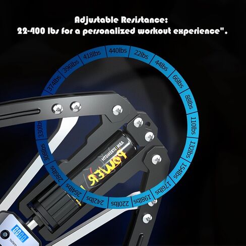 معدات تمرين ذراع توسيع الصدر، زر دوران هيدروليكي جديد 10 تروس قابل للتعديل 22-440 رطل، فولاذ كربوني سميك، مقبض مطاط ناعم من البولي يوريثان مقاوم للاهتراء وغير قابل للانزلاق in Kuwait