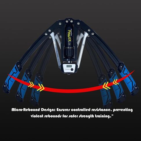 معدات تمرين ذراع توسيع الصدر، زر دوران هيدروليكي جديد 10 تروس قابل للتعديل 22-440 رطل، فولاذ كربوني سميك، مقبض مطاط ناعم من البولي يوريثان مقاوم للاهتراء وغير قابل للانزلاق in Kuwait