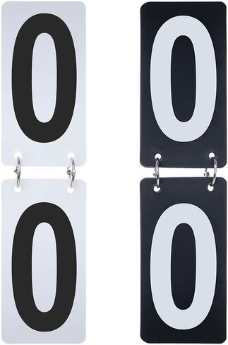 2 Sets Tennis Score Keeper, 2.5 x 5 Inch, 0-9 Double Sides, Flip Plastic Number Cards in Kuwait