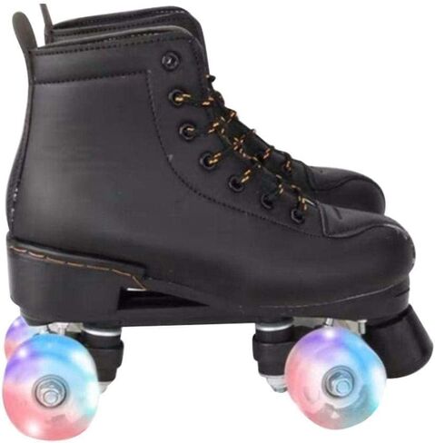 MAOWAO Roller Skates Women, Outdoor High Top PU Leather Women Roller Skates, Adjustable Indoor Double Row Skates for Beginner Adults Girls Men with Carry Bag in Saudi Arabia