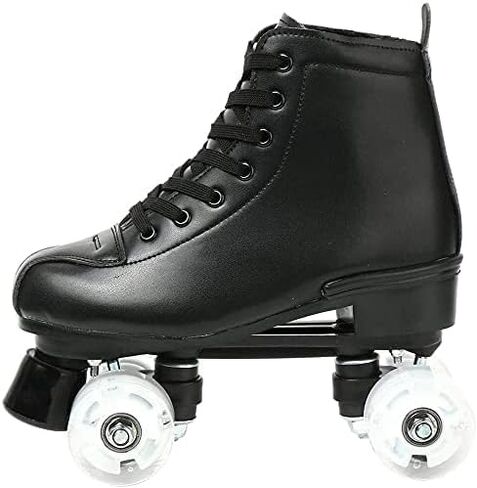 MAOWAO Roller Skates Women, Outdoor High Top PU Leather Women Roller Skates, Adjustable Indoor Double Row Skates for Beginner Adults Girls Men with Carry Bag in Saudi Arabia