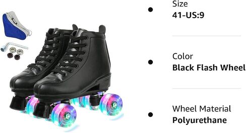 MAOWAO Roller Skates Women, Outdoor High Top PU Leather Women Roller Skates, Adjustable Indoor Double Row Skates for Beginner Adults Girls Men with Carry Bag in Saudi Arabia