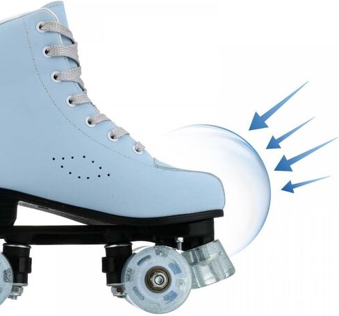 Roller Skates for Women Girls, SkyBlue Premium Frosted Material Roller Skates, Classic Double-Row High-top Roller Skates for Beginner, Indoor Outdoor Roller Skates in Saudi Arabia