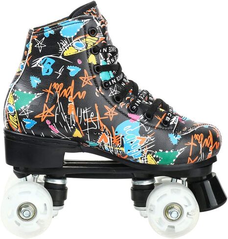 Unisex Indoor and Outdoor Roller Skates Classic High-top for Adult Skating Four-Wheel Roller Skates in Saudi Arabia