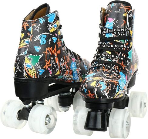 Unisex Indoor and Outdoor Roller Skates Classic High-top for Adult Skating Four-Wheel Roller Skates in Saudi Arabia
