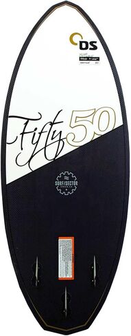 Driftsun Fifty50 Wakesurf Board - لوح تزلج على الماء بنمط مقشود من ألياف الكربون بطول 4 أقدام و9 بوصات، ويتضمن زعانف in Kuwait
