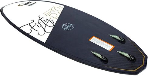 Driftsun Fifty50 Wakesurf Board - لوح تزلج على الماء بنمط مقشود من ألياف الكربون بطول 4 أقدام و9 بوصات، ويتضمن زعانف in Kuwait
