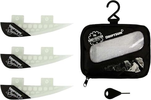 Driftsun Fifty50 Wakesurf Board - لوح تزلج على الماء بنمط مقشود من ألياف الكربون بطول 4 أقدام و9 بوصات، ويتضمن زعانف in Kuwait