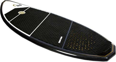 Driftsun Fifty50 Wakesurf Board - لوح تزلج على الماء بنمط مقشود من ألياف الكربون بطول 4 أقدام و9 بوصات، ويتضمن زعانف in Kuwait