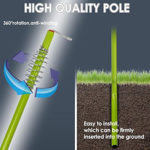 مجموعة JstFrU Tetherball للتنس وTetherball، معدات Tetherball مع عمود للفناء الخلفي والخارجي، مع عمود ارتفاع قابل للتعديل بطول 6.7 قدم، 2 كرات تنس بحبل، 2 مضارب، 1 ​​كرة Tetherball بحبل، 2 خطاف in Kuwait