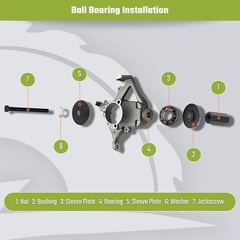 SAWSAVVY Wheel Bearing Press Kit for Front Wheel Drive Bearing Removal & Installation, 24pc Wheel Bearing Puller Tool Set with Sliding Screws Universal Bushings Sleeves Storage Case in Kuwait