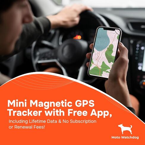 GPS Tracker for Vehicles No Monthly Fee, No Subscription, SIM and Data Included, 4G, Vehicle Location, Trip History, Alerts, GeoFence, USA Developed, Mini Magnetic Portable, Moto Watchdog in Saudi Arabia
